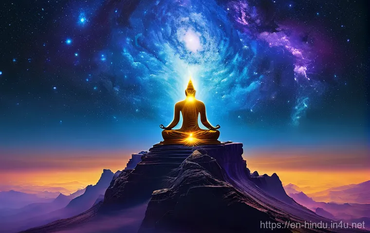 힌두교와 죽음의 관념 - **Prompt:** An intricate and thought-provoking image illustrating the concept of Karma, emphasizing ...