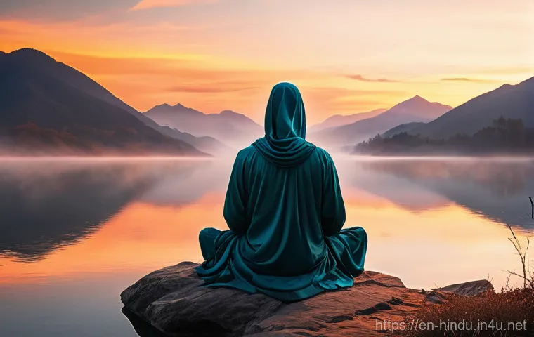 힌두교와 전쟁의 철학 - **Protection of Non-Combatants in a Dharmic Conflict**
    "An ancient Indian village scene during a...