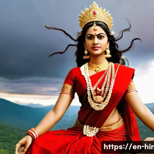 Home 33 힌두교 데비 숭배 - **Goddess Durga: The Fierce Protector**
A powerful and majestic depiction of Goddess Durga, full...