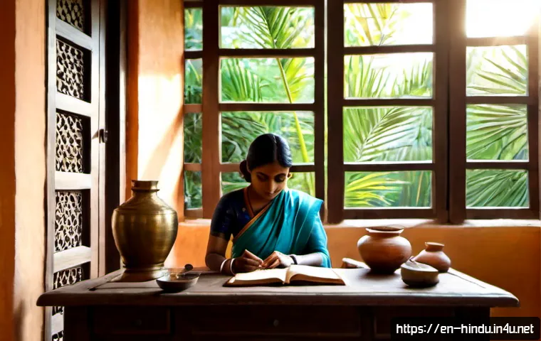 힌두교 철학 바이샤시카 - Photorealistic quiet study scene inspired by Vaisheshika Hindu philosophy, an Indian philosophy scho...